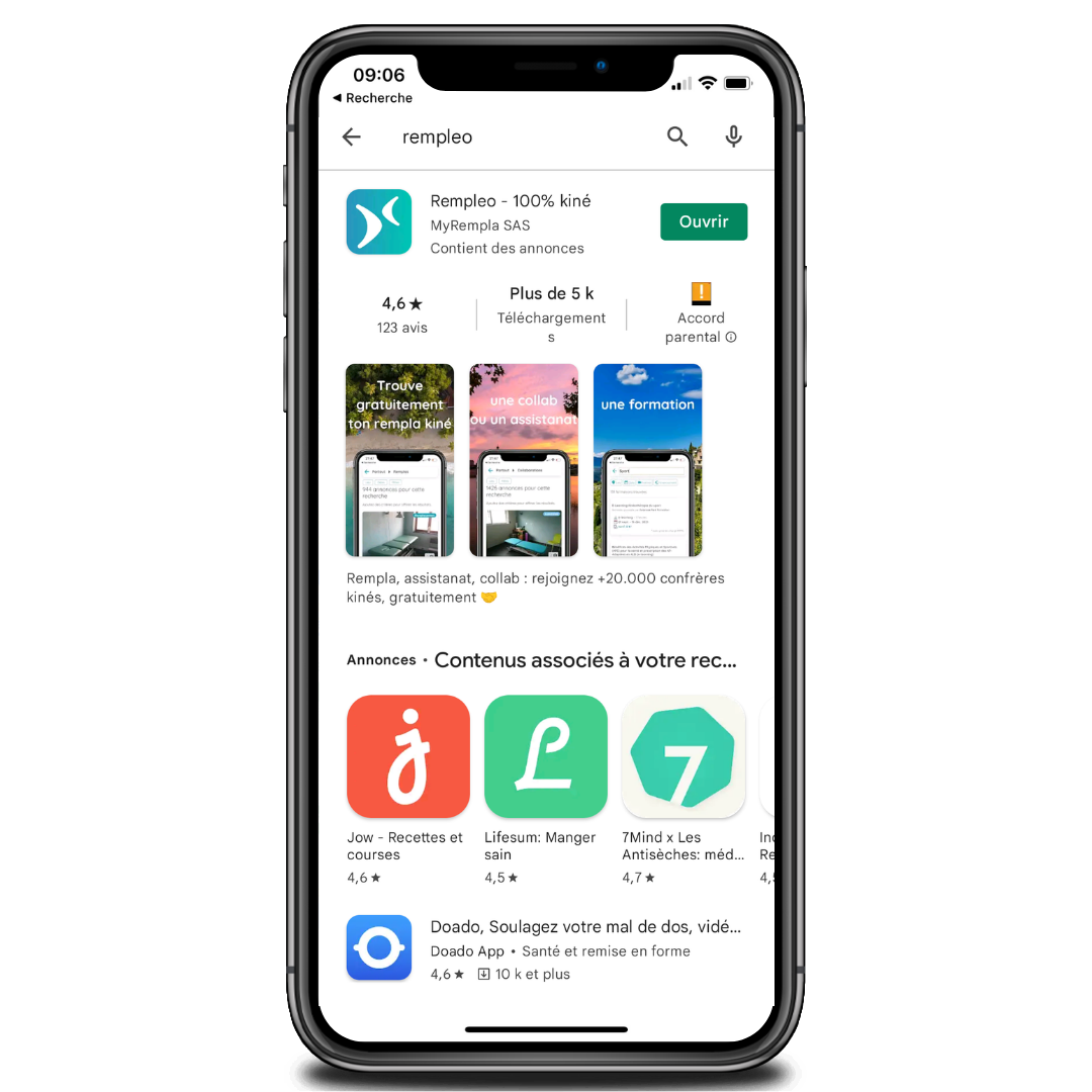 Télécharger Rempleo Play Store et App Store