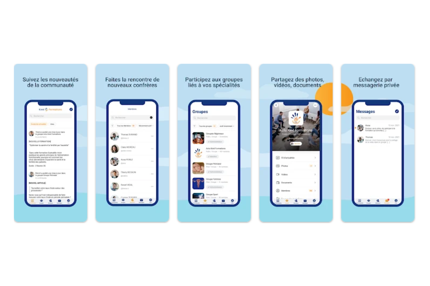Kiné Formations : l&rsquo;application mobile
