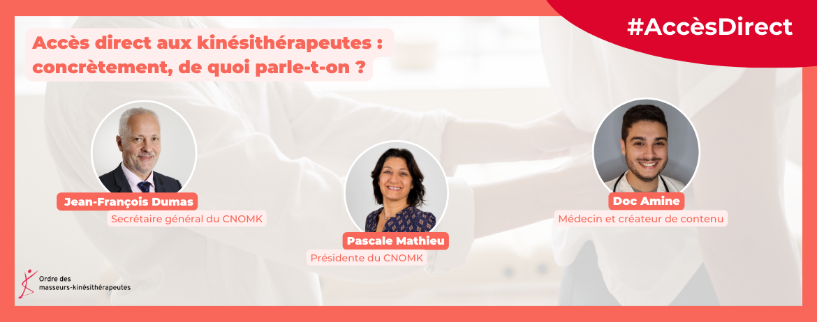 Evènement de l'Ordre des masseurs kinésithérapeutes sur l'accès direct aux kinésithérapeutes