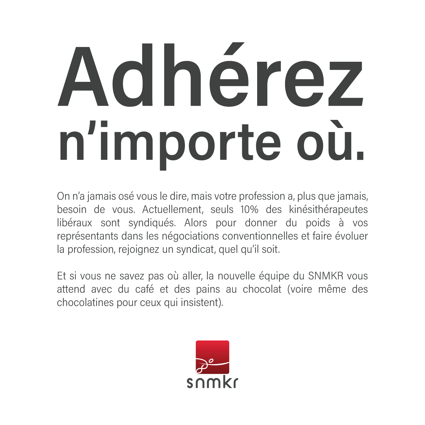 Adhérer à un syndicat kiné
